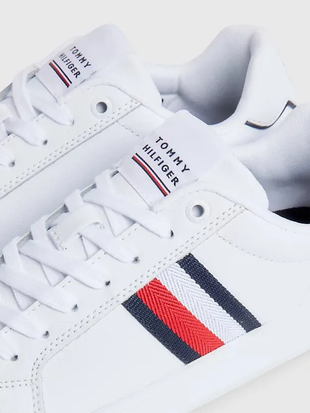 Tommy Hilfiger Signature Corporate Leather Cupsole Trainer