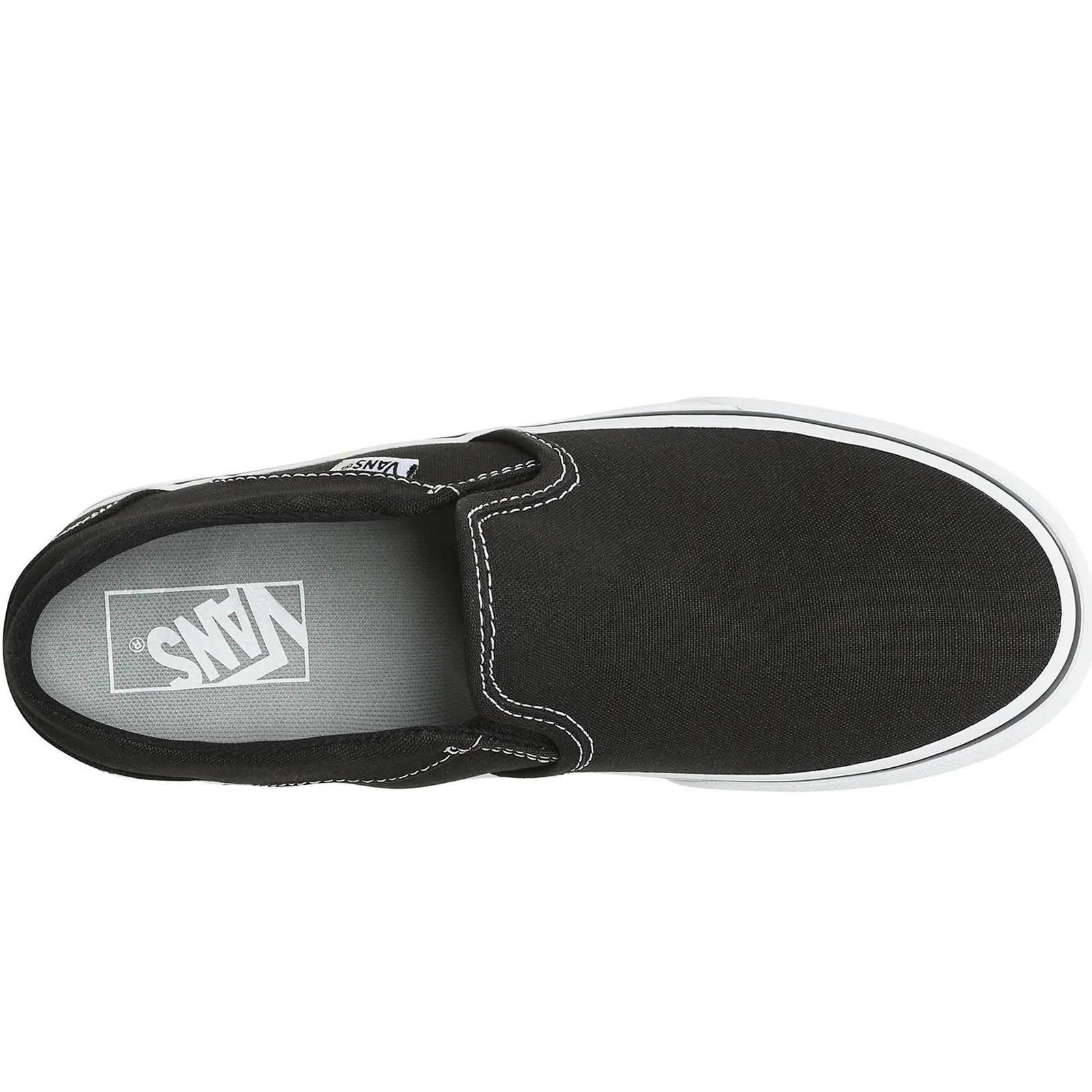 Vans Womens Asher Slip On Platform Trainers - Black