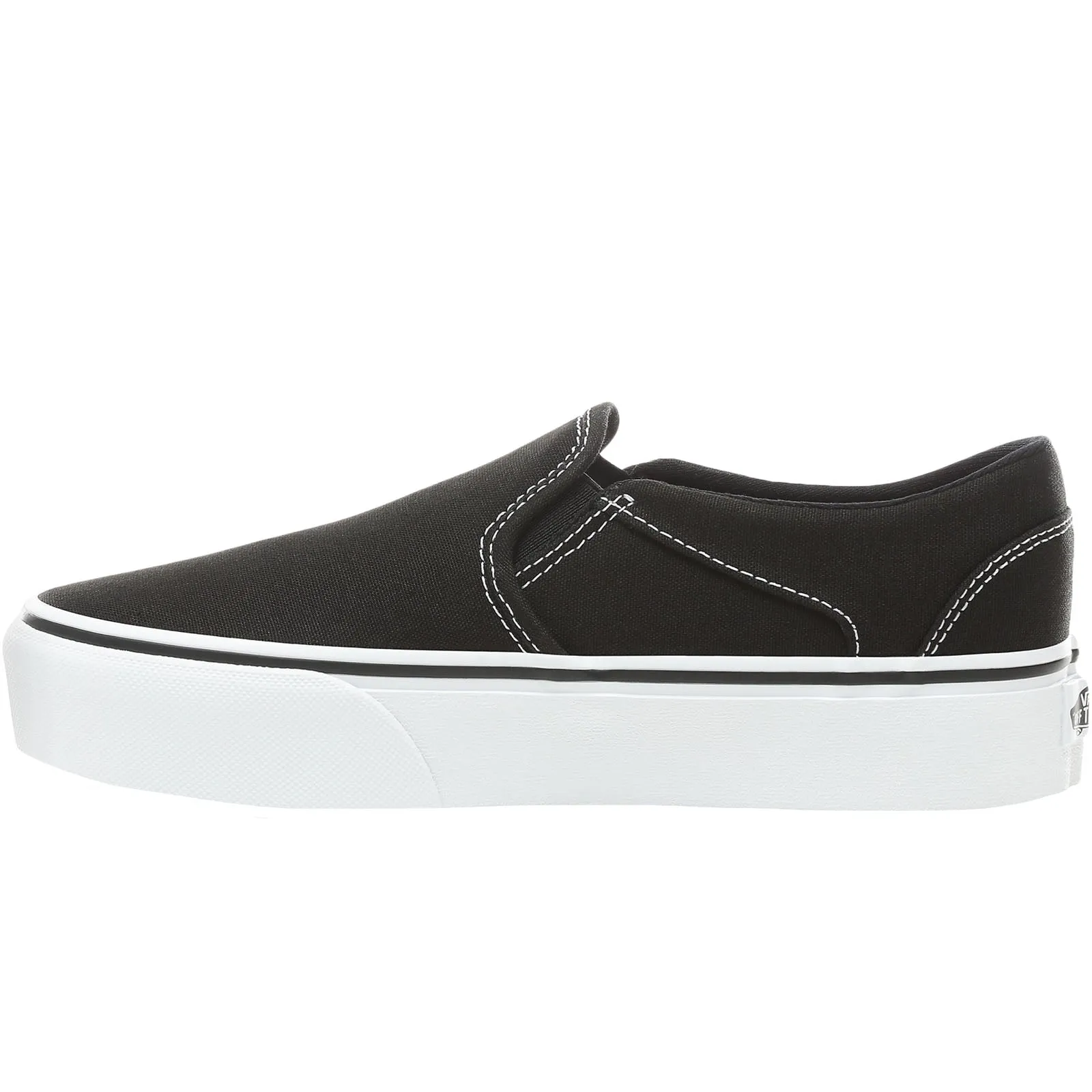 Vans Womens Asher Slip On Platform Trainers - Black