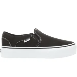 Vans Womens Asher Slip On Platform Trainers - Black