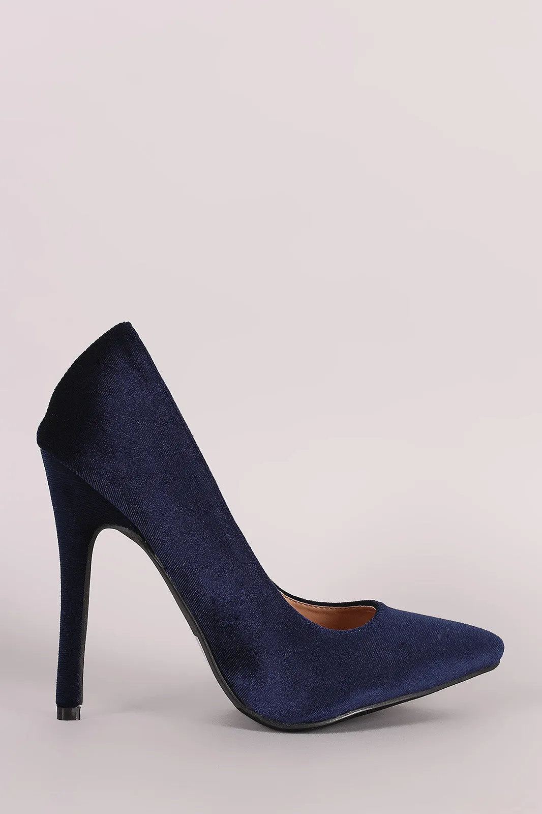 Velvet Pointy Toe Stiletto Pump