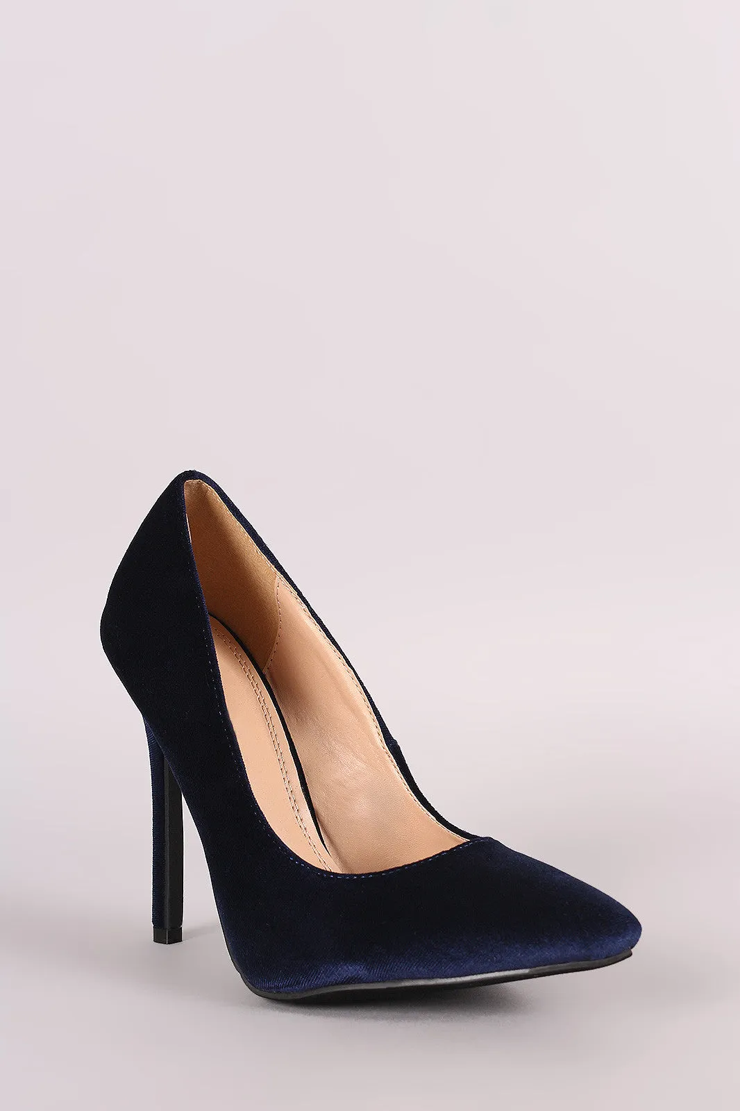 Velvet Pointy Toe Stiletto Pump