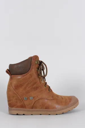 Wedged Hiking Ankle Boots