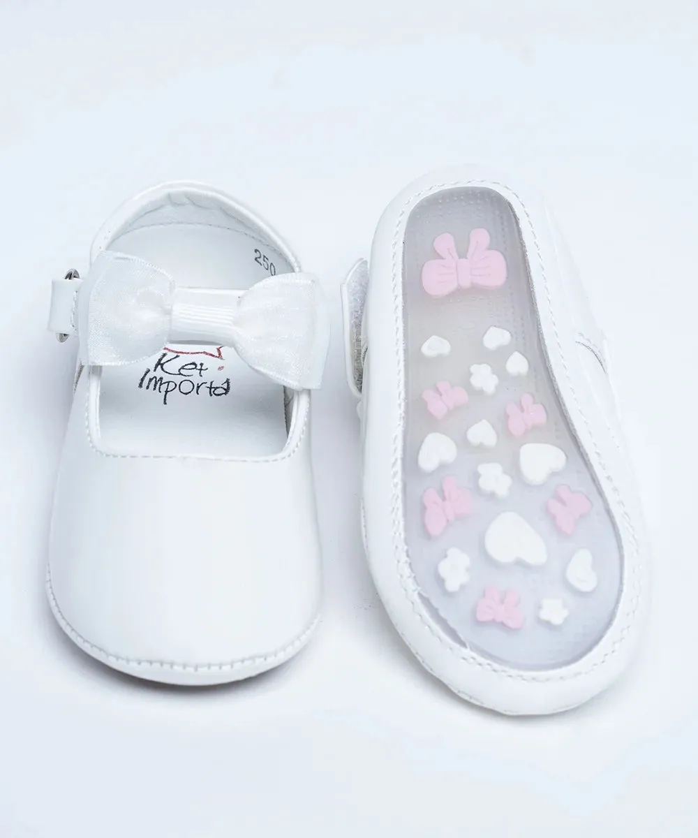 White Colored Party Shoes for Girls