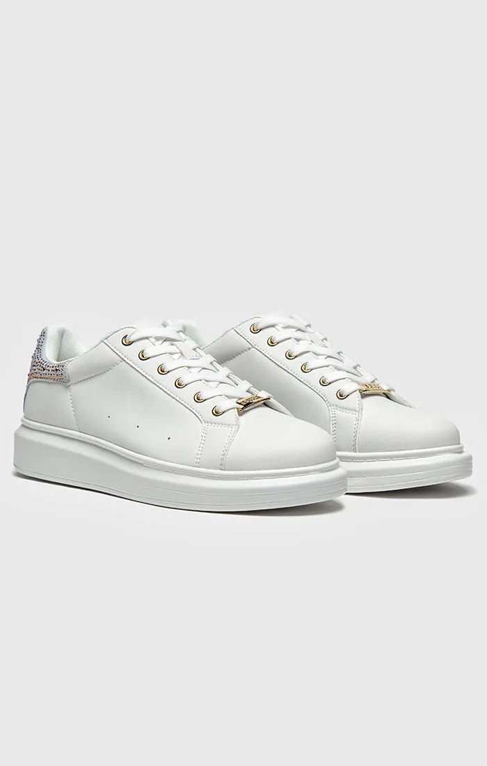 White Crystal Fade Sneakers