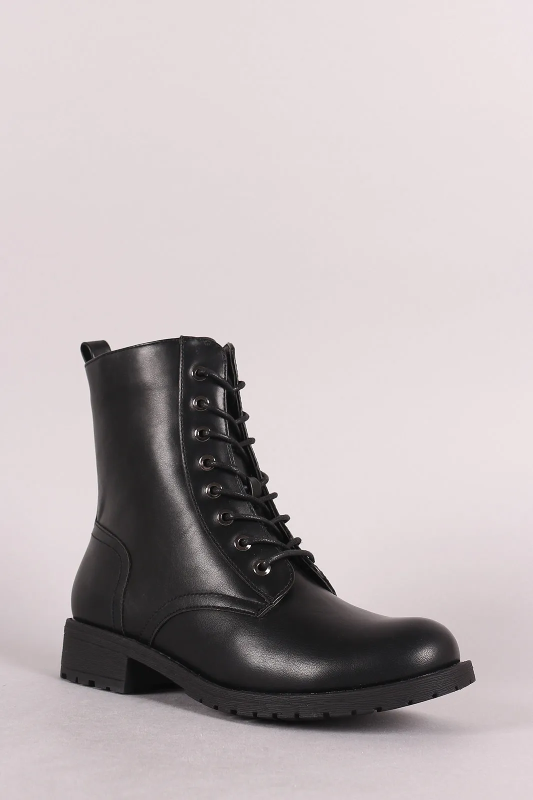 Wild Diva Lounge 8 Hole Lace Up Combat Boot