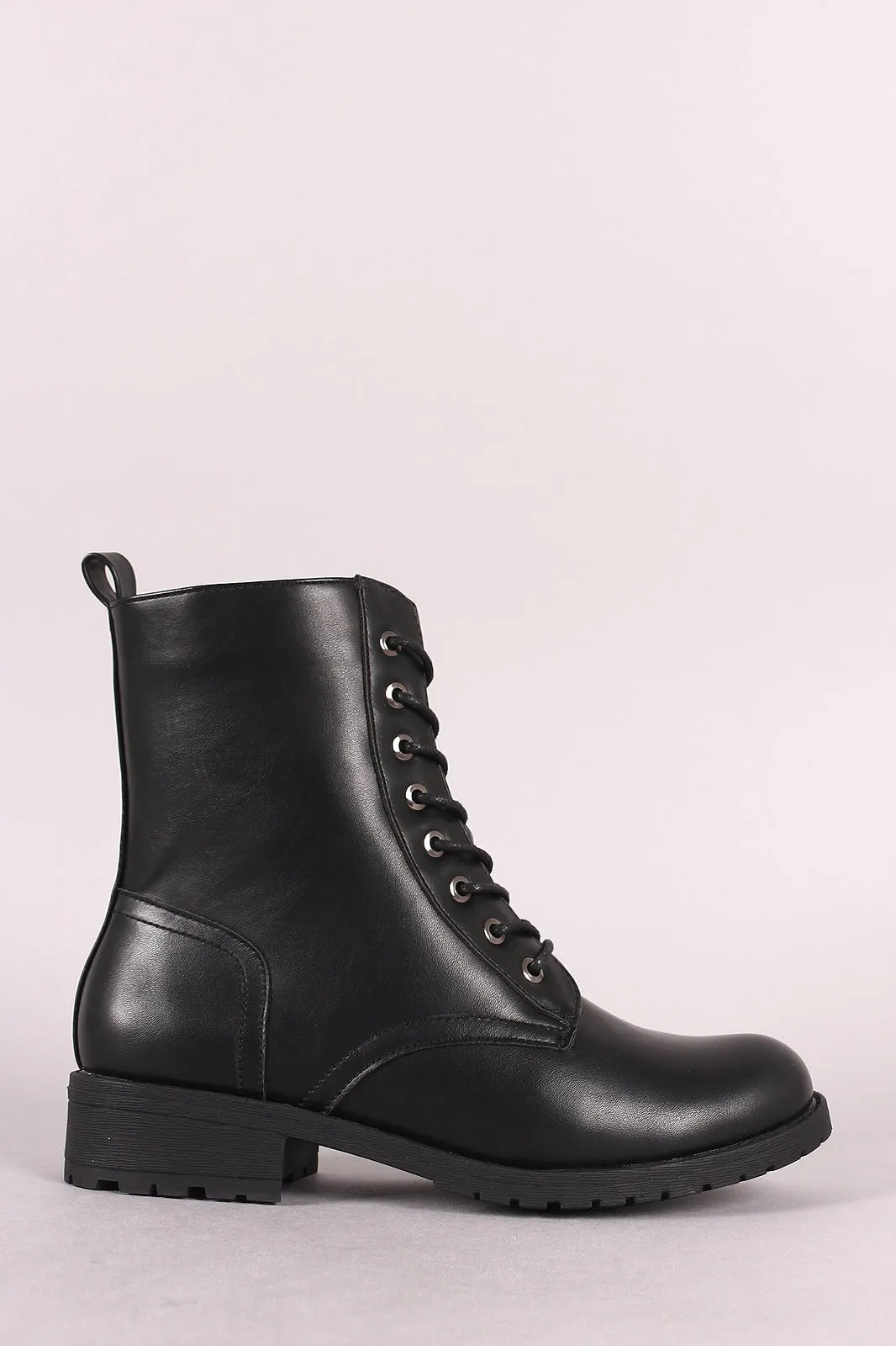 Wild Diva Lounge 8 Hole Lace Up Combat Boot