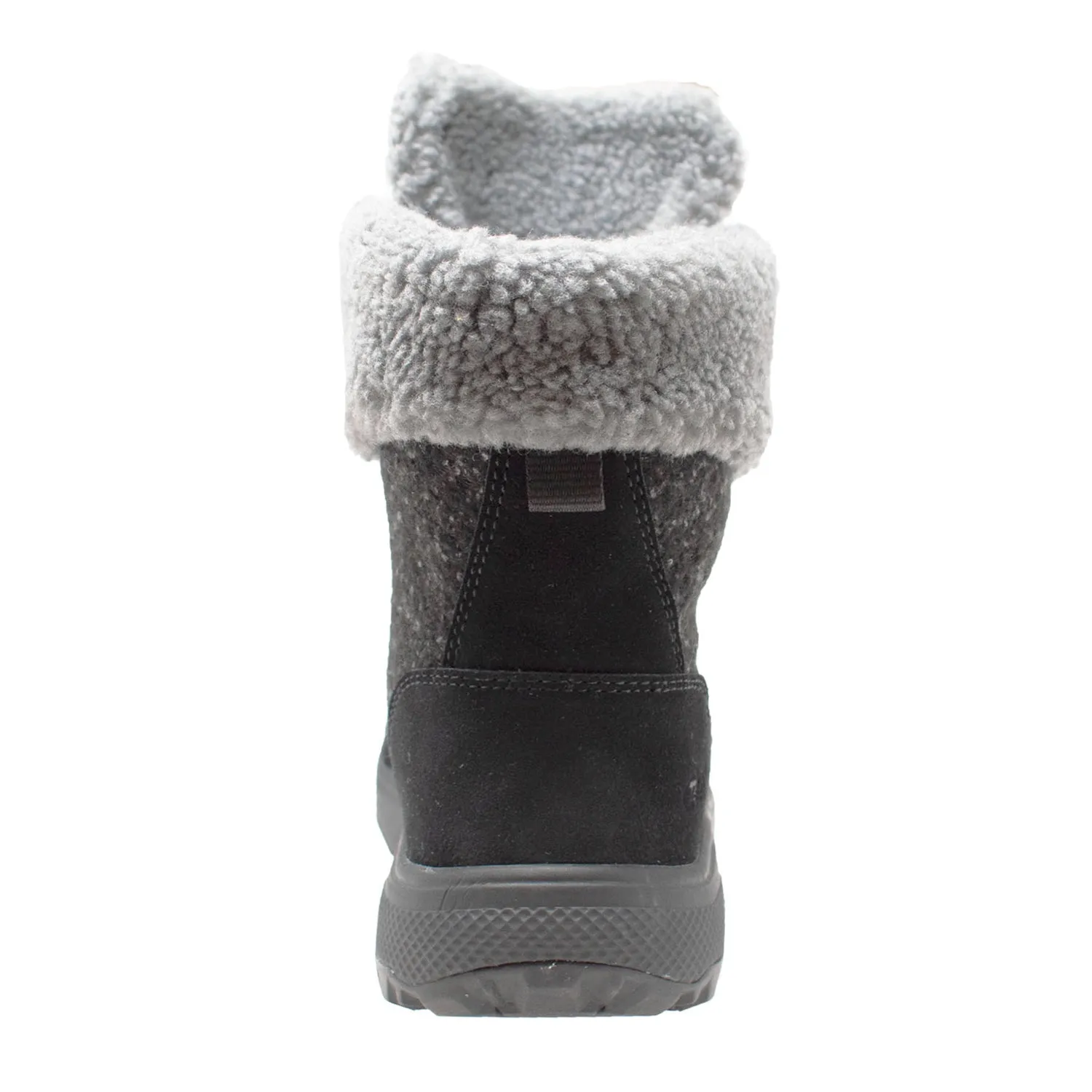 Winter Tecs Womens Microfleece Lace Black Winter Boots