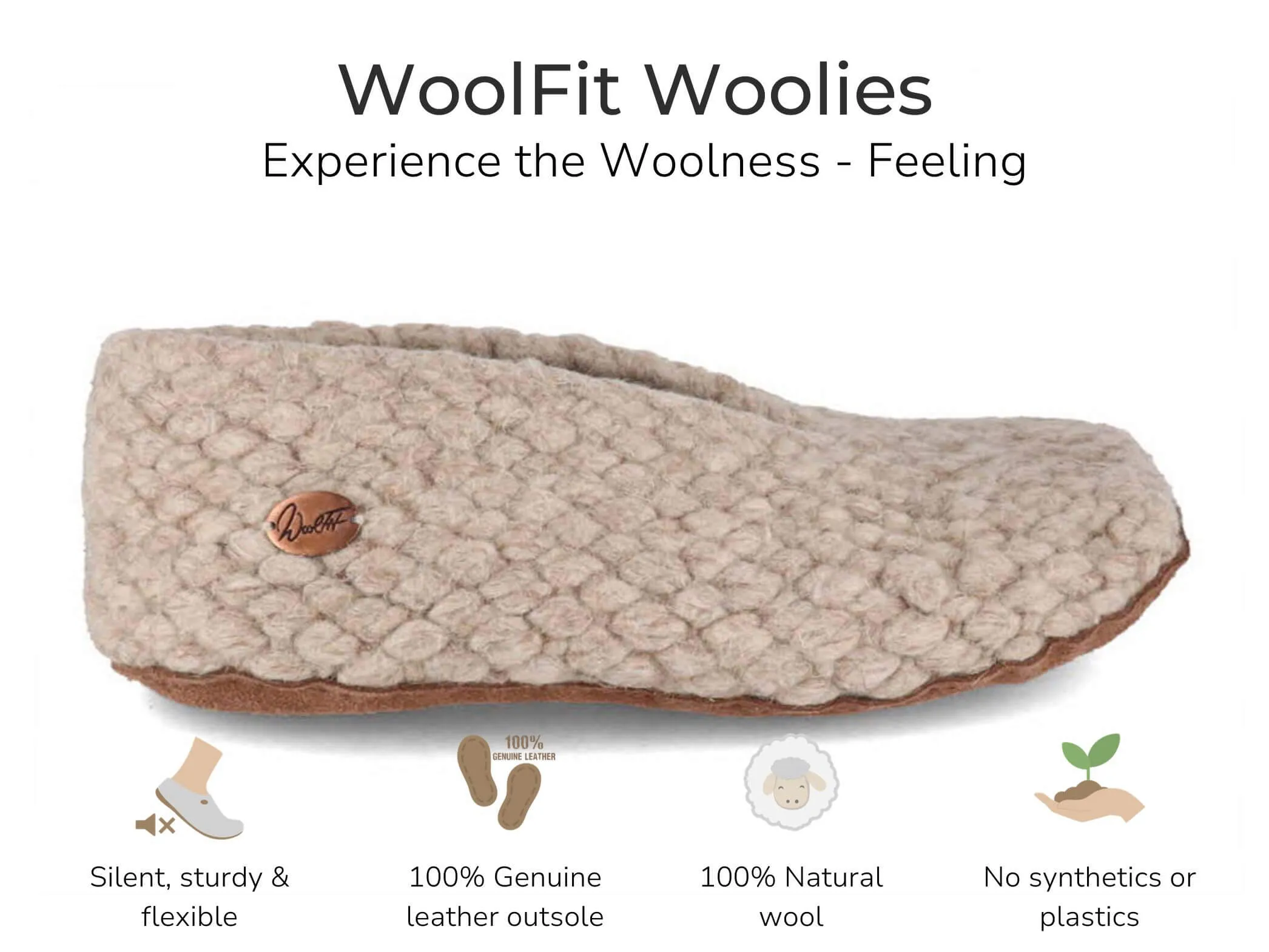 WoolFit Woolies | Woven Womens Slippers