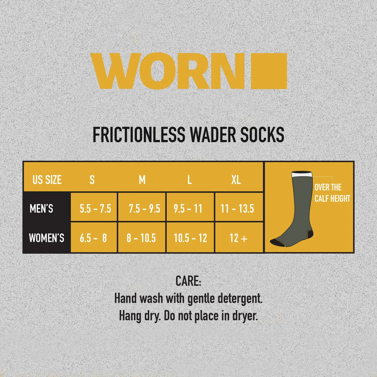 WORN Camouflage Frictionless 1.5mm Neoprene Wader Socks