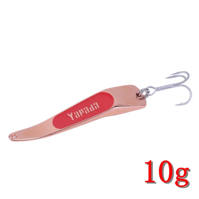 YAPADA Spoon Lure Backlight 10g 15g 20g 25g Multicolor 005 Zinc Alloy Artificial Fishing Lures with Treble Hook free shipping